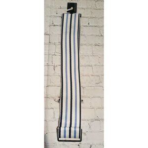 Nwt Express Women's Size M/L Belt White & Blue Stripe Wide